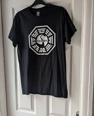 Buy Lost TV Series Dharma T-shirt Black S Unisex (approx Ladies 10/12) • 4.50£