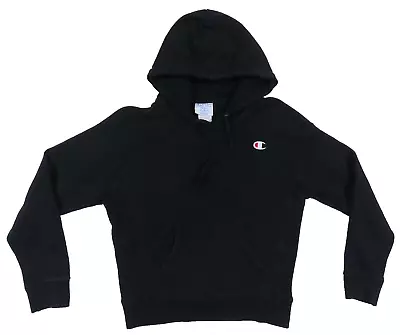 Buy Champion Reverse Weave Fleece Lined Black Hooded Sweatshirt Hoodie Jacket S • 28.34£