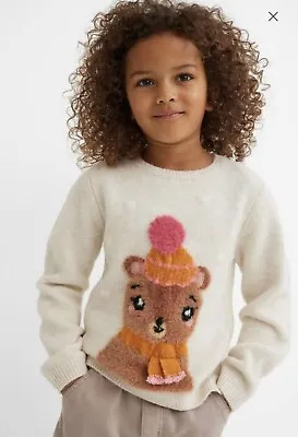 Buy H&M Christmas Jumper Size 3-4 Yrs Brand New • 5£