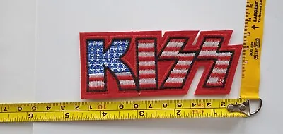 Buy KISS USA Logo Iron On Patch- Music Rock Band Patches  FOR JACKETS CLOTHING SACKS • 3.90£