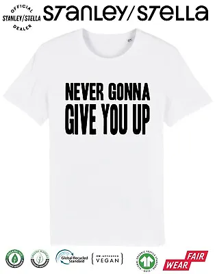 Buy Never Gonna Give You Up Mens T-Shirt Disco Fancy Dress 80s Party Weekend 1980s • 8.99£