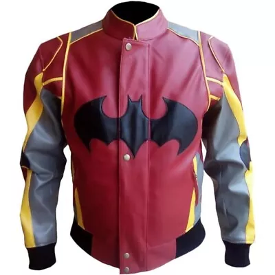 Buy Batman Motorcycle Leather Jacket Biker Cowhide Motorbike Jacket In Ce Armour • 139£