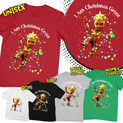 Buy Best I Am Baby Groot Xmas Birthday Gift Family Christmas T Shirt • 9.99£