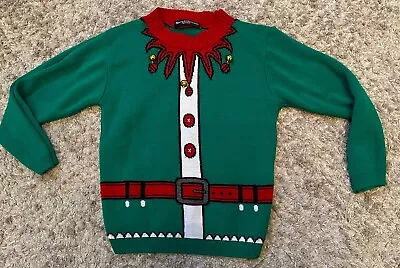 Buy Christmas Elf Jumper Sweater  Boys Girls Unisex Age 6-7 • 5£