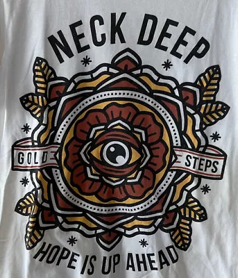 Buy Neck Deep Hope Is Up Ahead White T Shirt Size S • 12.35£