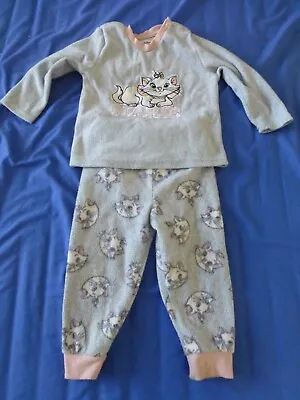 Buy Girl's 12-18 Month Disney Baby 2 Piece Fleece Aristocats Marie Pyjamas Nightwear • 0.99£
