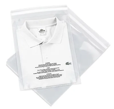 Buy - 12” X 15” (100 Count) Self Seal Clear Poly Bags With Suffocation Warning Fo... • 29.08£