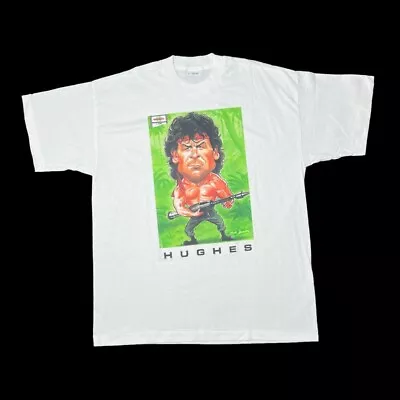 Buy Vintage 90's Screen Stars MARK HUGHES AS RAMBO Football Single Stitch T-Shirt XL • 25£