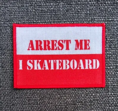Buy DARKSIDE Patch: ARREST ME I SKATEBOARD: Dark Side Skater Boy Girl Goth Emo Gift • 3.75£