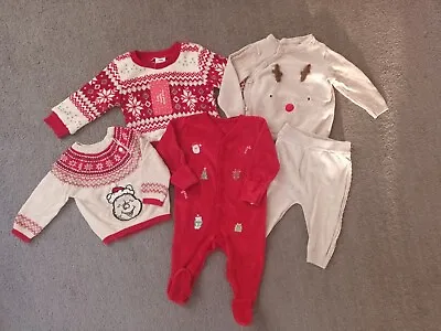 Buy Christmas Xmas Unisex Baby Boy/girl Babygrow 3-6 Months, Winnie The Pooh Rudolp  • 6£