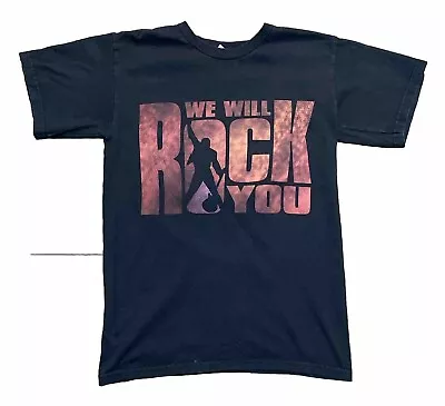 Buy Queen We Will Rock You Tour T-shirt Women’s Size XS AAA Black Graphic Print • 11.39£