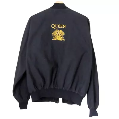 Buy Queen Official Vintage 1991 Black Embroidered Cotton Jacket (Fan Club) XL • 175£