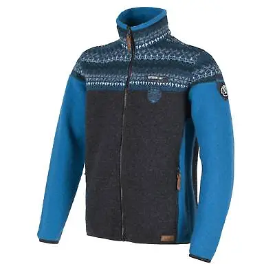 Buy CMP Cardigan Between-Seasons Collar Jacket Blau Wool Heat Insulating • 78.11£
