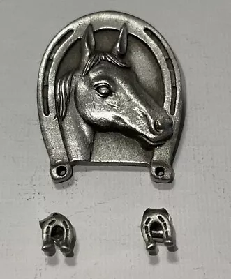 Buy Earrings And Pin Jewelry Lucky Horseshoe Ms Dee Pewter Metal Horse Trinket Set • 17.05£