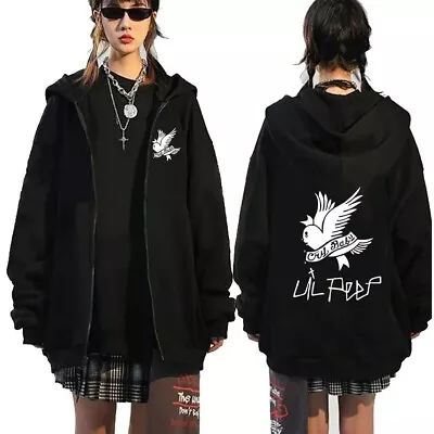 Buy Lil Peep Graphic Hoodie Hoody Zipper Jacket Zip Up Sweatshirt Rapper Lilpeep • 19.99£