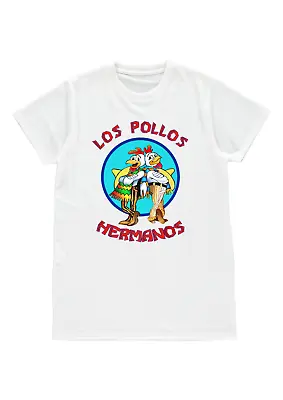 Buy T Shirt Funny Mens Womens Unisex BREAKING BAD LOS POLLOS HERMANOS Polyester L XL • 11.99£