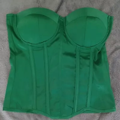 Buy Emerald Green Bustier / Corset Top Size S  • 10£