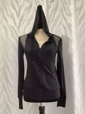 Buy Material Girl Active Mesh Thumb Hole Hoodie Jacket Size XS Fits M • 11.10£