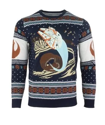 Buy Medium (UK) Star Wars Space Slug Escape Ugly Christmas Xmas Jumper Sweater • 33.99£