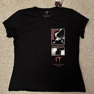 Buy It Chapter Two Pennywise Clown Black Short Sleeve Crew Neck T.Shirt Tee Size L • 9.99£