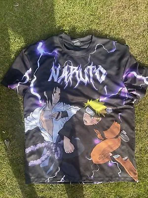 Buy Anime Naruto Shippuden Graphic Top T-Shirt Difuzed Mens Medium Primark • 19.99£