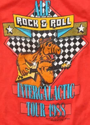 Buy 80s ALF TV Show Child T Shirts SZ 7 Rock & Roll Intergalactic Tour 1988 • 97.97£