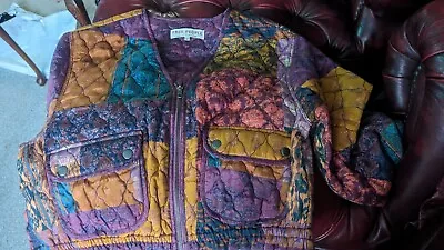 Buy Free People Quilted Patchwork Jacket Boho Indie UK XS Festivals Quirky UniqueTop • 94.95£