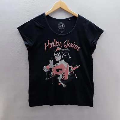 Buy Harley Quinn Womens T Shirt Large Black Graphic Print DC Comics Short Sleeve • 8.99£