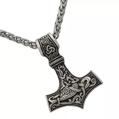 Buy Stylish Thor's Hammer Necklace For Men - Unique Alloy Jewelry • 3.99£