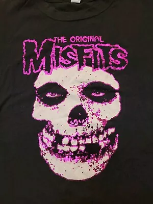 Buy Misfits Womans Black Shirt Size Large Foil Print, American Punk Rock, Ships Free • 15.63£