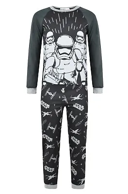 Buy Boys Pyjamas Star Wars Charcoal 2pc Night Wear Cuffed Hems 3 4 5 6 7 8y New • 4.99£