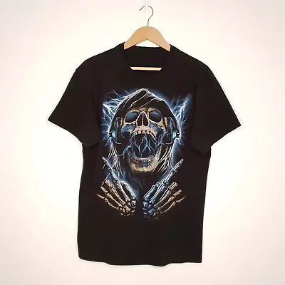 Buy Unbranded Skull Print Black T-Shirt  • 6.39£