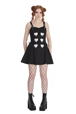 Buy Banned Ryu Love Heart Dress - Gothic Kawaii Emo Style • 46.99£