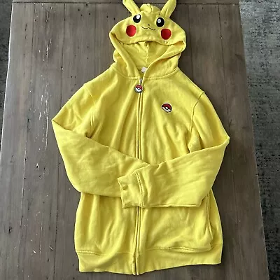 Buy Pokemon Youth Boys Girls Pikachu Zip Up Hoodie Jacket Size XL Unisex Yellow • 11.02£