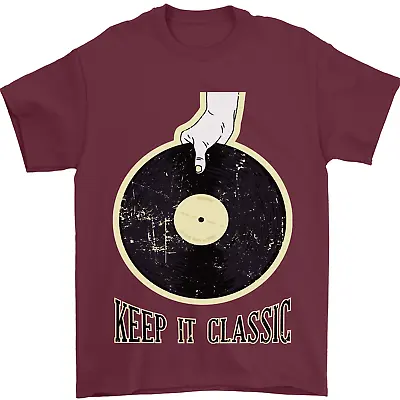 Buy Vinyl Records Keep It Classic DJ Decks Mens T-Shirt 100% Cotton • 10.48£