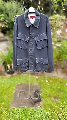 Buy FCUK Blue Denim Oversized Long Shirt Jacket (M) • 8.99£