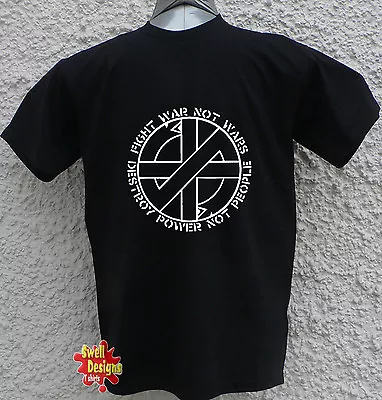 Buy CRASS Fight War Not Wars Punk Rock Anarchy Retro T Shirt All Sizes • 13.99£