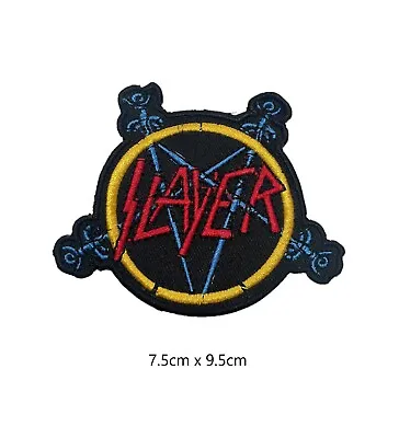 Buy Slayer Metal Band Embroidered Patch Sew Iron On Patches Transfer Clothes Jackets • 3.99£