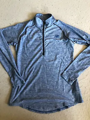 Buy New Balance Shirt Women's Medium Blue Heather 1/2 Zip Athletic Top • 16.37£
