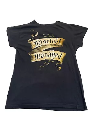 Buy Harry Potter Mischief Managed T-Shirt Marauders Map Girls XL 14/16 • 9.44£