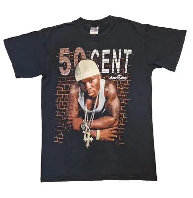 Buy 50 Cent The Massacre T Shirt 2000s Vintage Rap Tee G Unit Hip Hop Size Small • 45£