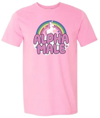 Buy Alpha Male Unicorn Rainbow Funny Unisex T-Shirt Funny Offensive T Shirt • 7.99£