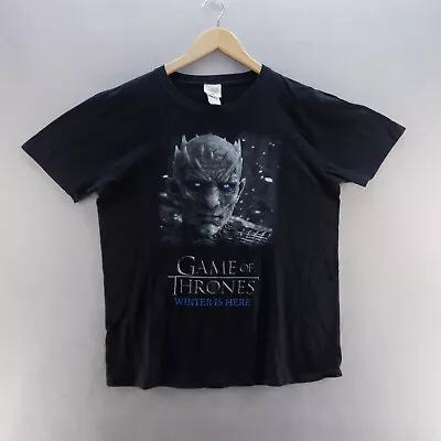 Buy Game Of Thrones T Shirt Large Black Graphic Print Winter Is Here TV Show Mens • 9.02£