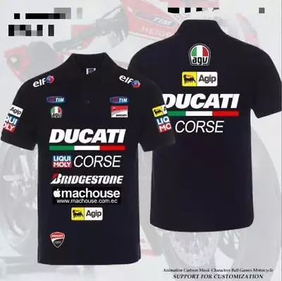 Buy Racing T-shirt Fashion DUCATI Men's Sport Short-Sleeved Shirt Tee Casual 2024 XL • 21.49£