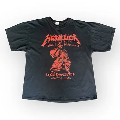 Buy Metallica Rules Britannia Knebworth 2009 Official Merch  T Shirt Size 2xl Rare • 24.99£