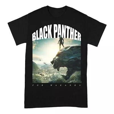 Buy Marvel Avengers Black Panther For Wakanda Crew Neck T-Shirt - Movie Merch • 10£