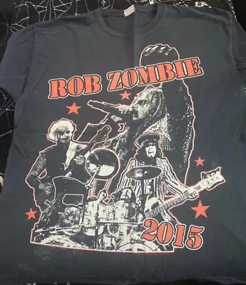 Buy Rob Zombie T Shirt Rare Rock Metal Band Tour Merch Tee Size Large Black • 16.50£