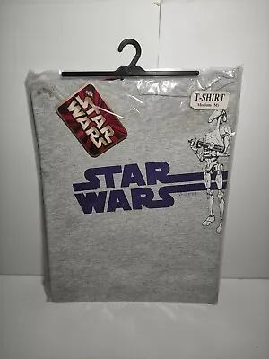 Buy Vintage Official Star Wars Episode 1 Android T-shirt Medium Still Sealed Size M • 34.99£