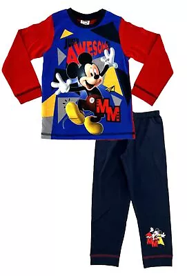 Buy Disney Mickey Mouse  Awesome  Boys Pyjamas Set 3-5 Years • 8.49£