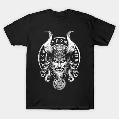 Buy Odin T Shirt Vikings Valhalla Thor Norse God Runes Yggdrasil Viking Compass Axes • 9.99£